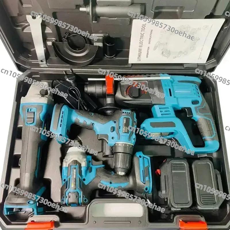 Brushless Charging Tool Combination Multi-Functional High-Power Lithium Battery Four-Piece Set Electric Tool Kit