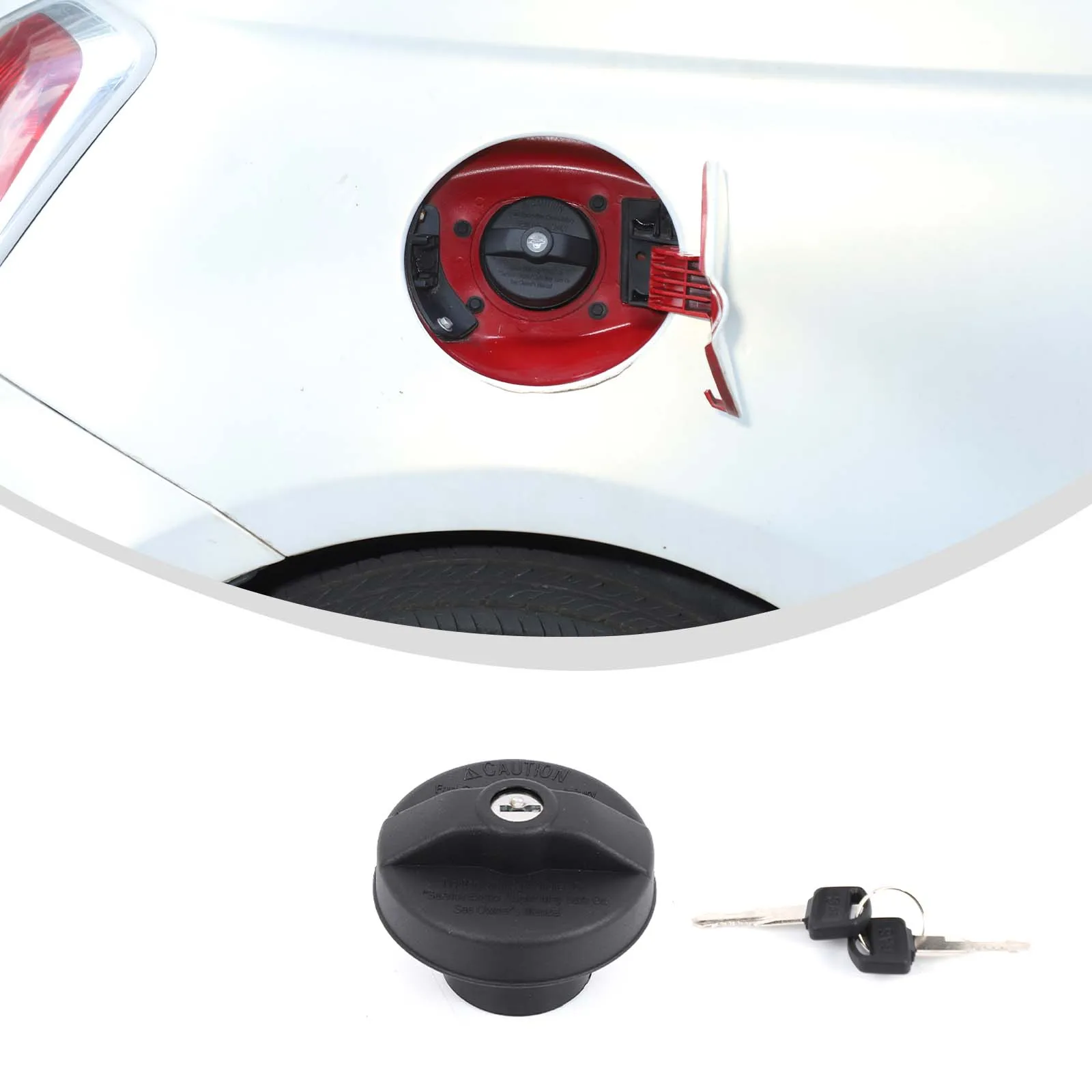 Tapa de Tanque de Combustible con Cierre, Tapa de Tanque de Gasolina, Tapa de Tanque de Aceite, Tapa de Llenado de Combustible, Accesorios para Automóviles Fiat 500 312 2007-2015
