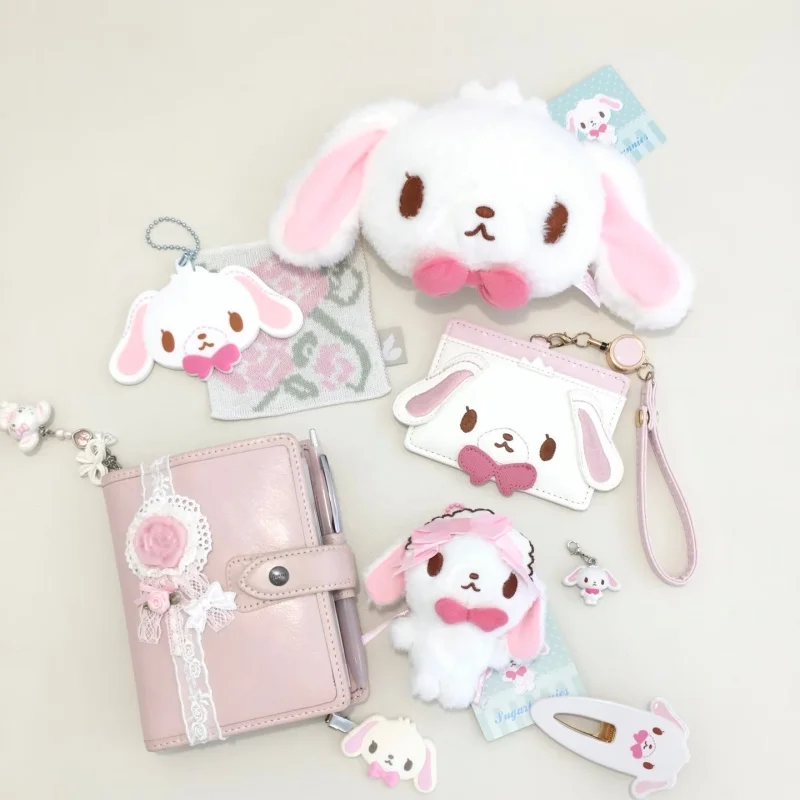 

Плюшевый кошелек-брелок SHIROUSA KUROUSA в виде кролика, выдвижной, для карт и документов, с карманом для хранения, плюшевая игрушка-кролик цвета карамельного меда, держатель для карт