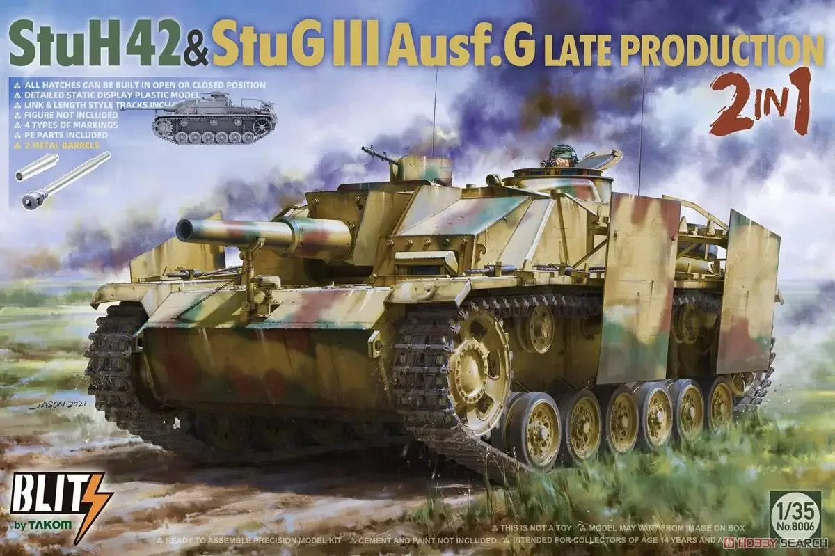 

Takom 8006 1/35 StuH42 & StuG.III Ausf.G Late Production 2 in 1 Plastic Model Kit