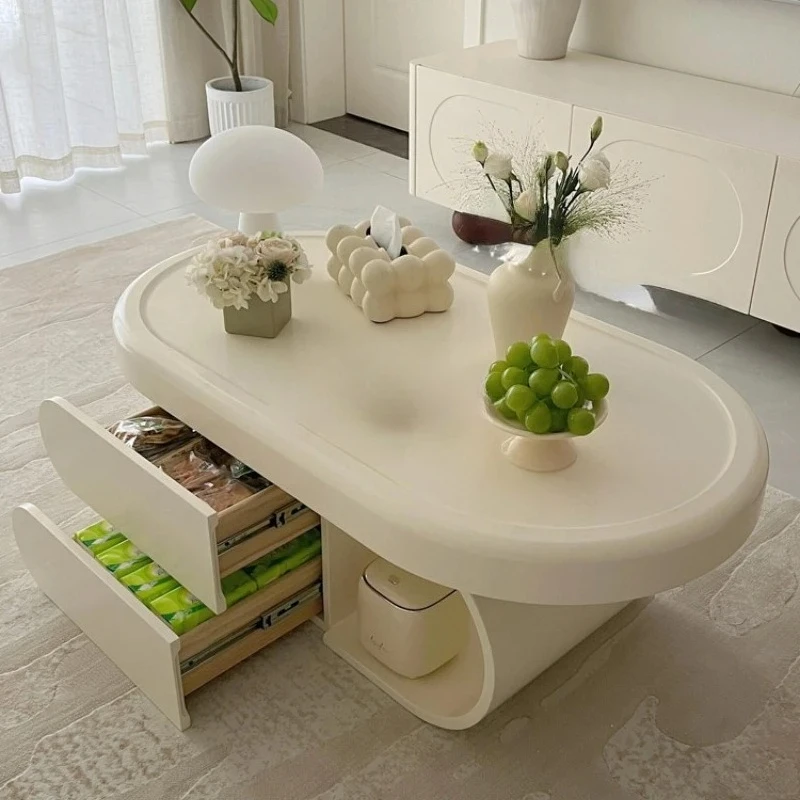 

Журнальный столик из каменной плиты для гостиной, бытовой овальный простой маленький журнальный столик