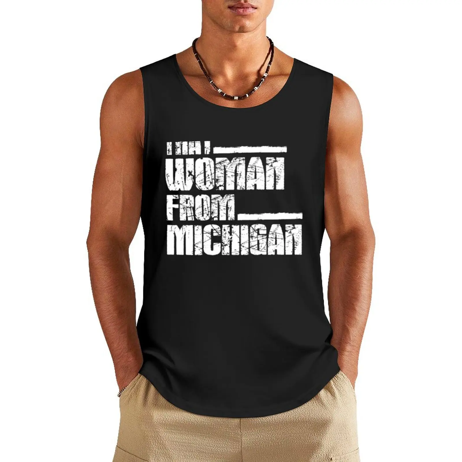 That Woman From Michigan Tank Top Men's singlets Sports shirt man