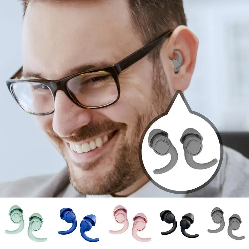 Защита слуха, затычки для ушей, многоразовые затычки для ушей, затычки для ушей с мини-коробкой для хранения, Защита слуха от храпа и работы