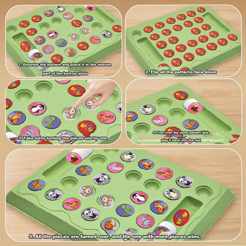 Dieren Matching Spel Kaart Kinderen Vroeg Leren Fruit En Dieren Matching Kaart Creatieve Kinderen Spelen Kaart Activiteiten Spel Met Een