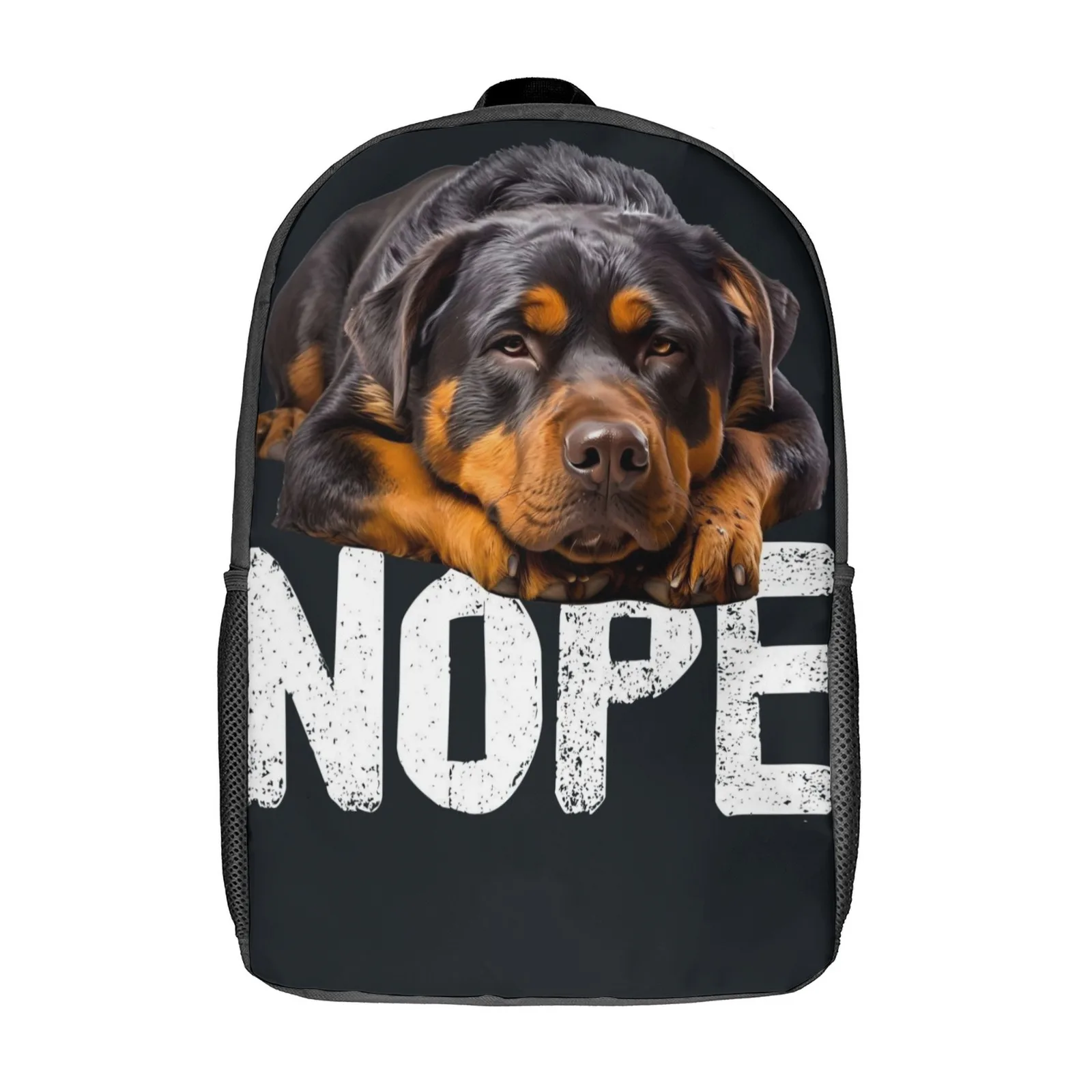 ロットワイラーいいえスクールバッグプリントスクールバックパックティーンエイジャーのための子供女の子バッグ 17 インチスクールバックパックバッグ