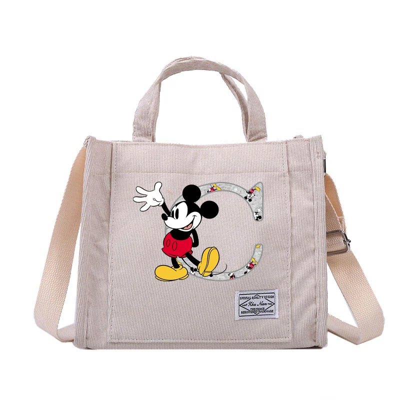 Disney Mickey Mouse 26 Letter Women\'s Crossbody Bag 2024 New Popular Shoulder Bag Large Capacity Commuting Cute Crossbody Bags