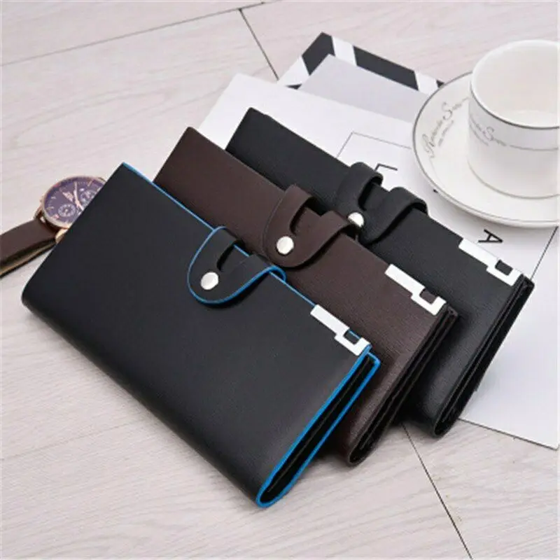 

Men's PU Leather Wallet Money Card&ID Clamps Purse Cash Clip Billfold Male Purse Vintage Purse Card Wallet Men Women Card Holder