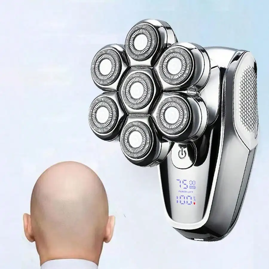 Electric Head Shaver Razor For Bald Man 5 In 1 Rechargeable Hair Shaving Razors Waterproof Wet Dry Beard Trimmer