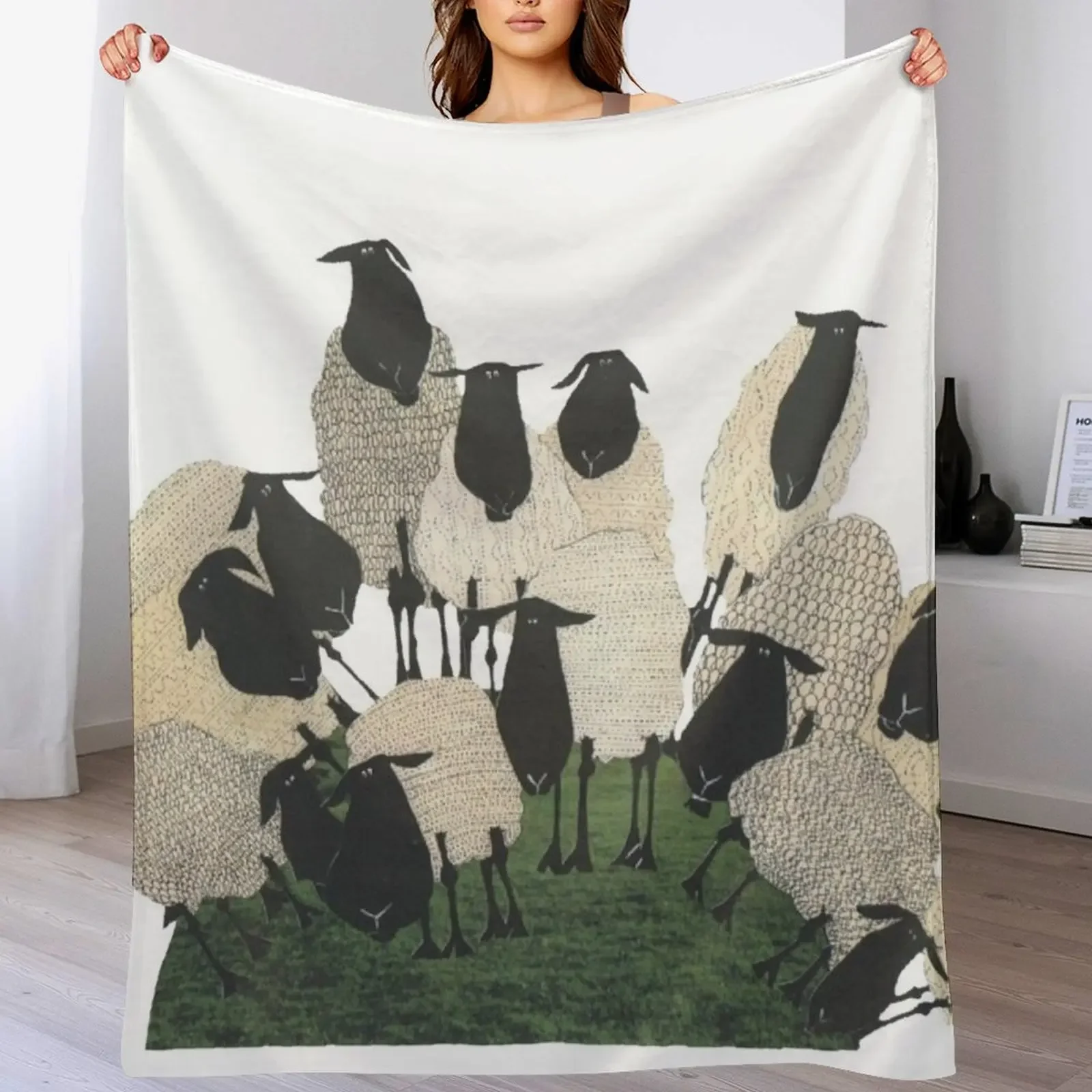 

Sheep on the Hill Throw Blanket Shaggy Luxury St halloween Extra Large Throw Blankets