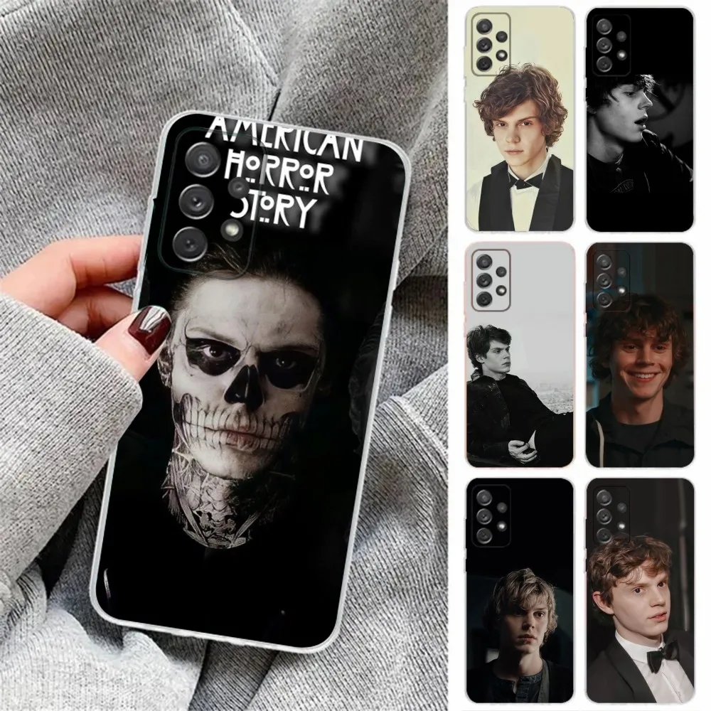 E-Evan Peters Phone Case For Samsung Galaxy A31,A33 A71,70,52,51,40,31,A50,30S,21S,Note20ultra Transparent Cover