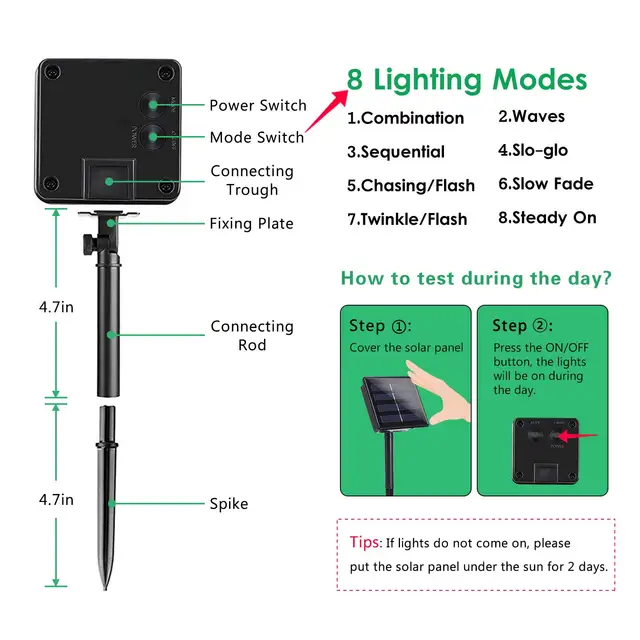 LED Plastic Leath Solar Powered Outdoor Fairy Lights IP65 Waterproof 8 Lighting Modes for Christmas Wedding Decoration 5 LED Plastic Leath Solar Powered Outdoor Fairy Lights IP65 Waterproof 8 Lighting Modes for Christmas Wedding Decoration 5