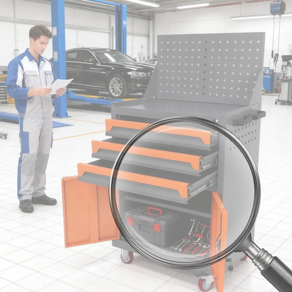 

Rolling Tool Chest with Drawers Tool Storage Cabinet Mobile Tool Cart for Workshop Warehouse Garage