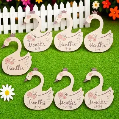 7 قطعة فواصل خزانة خشبية على شكل بجعة منظمات خزانة الملابس لملابس الحضانة حجم فرز فواصل خزانة معلقة