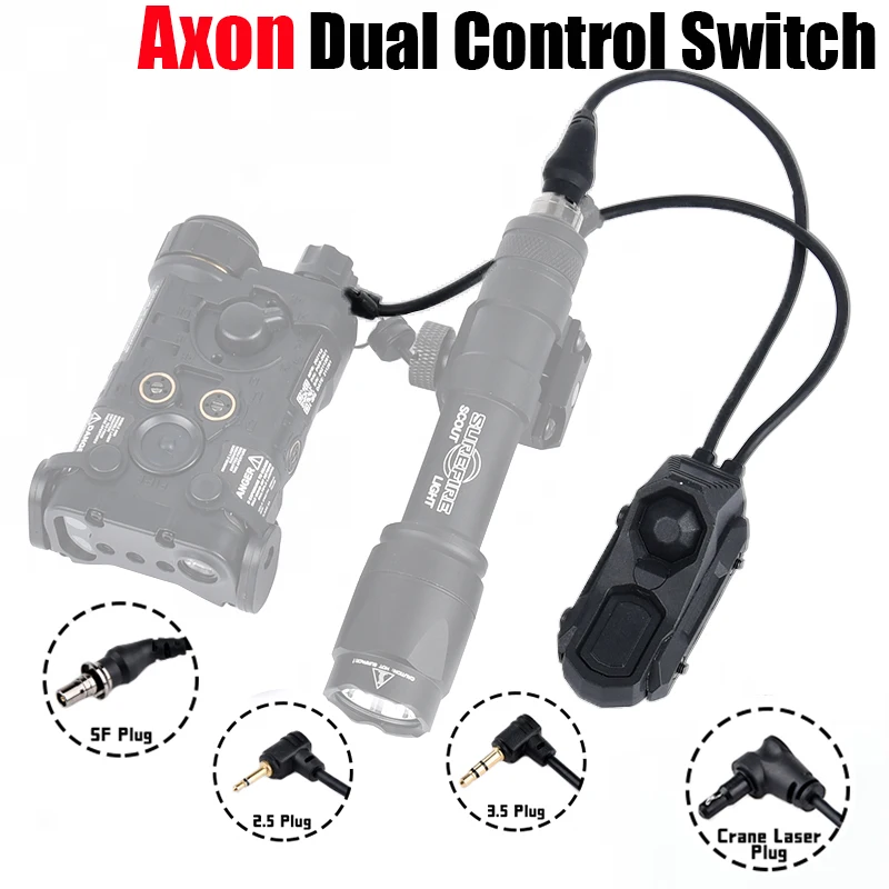 M300/M600 Scout Flashlight Control Switch Axon Dual Control Tail Switch NGAL PEQ-15 DBAL-A2 Laser Fit Mlok Keymod 20mm Rail