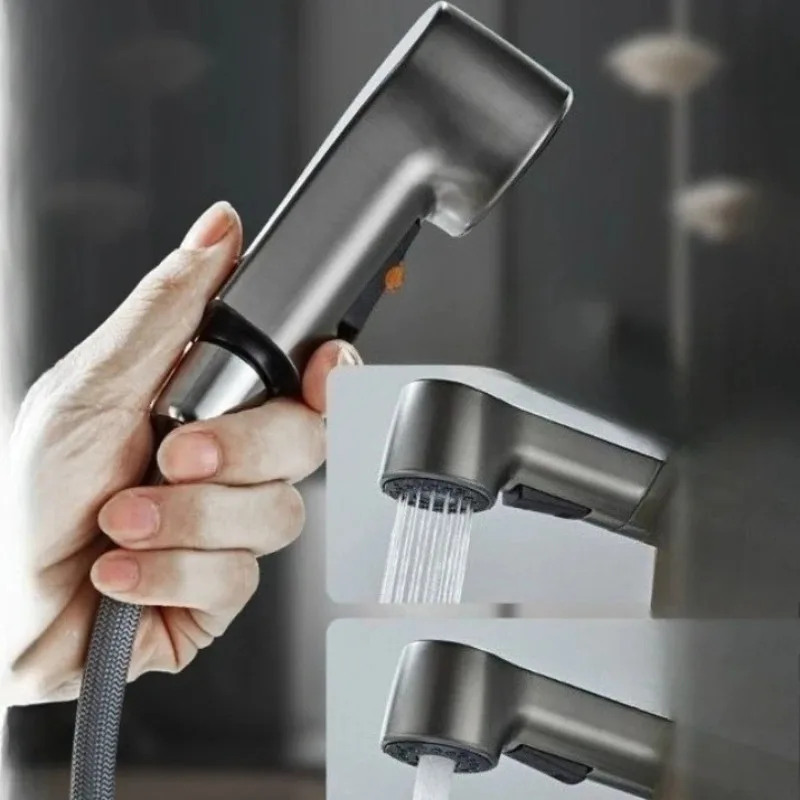 Белый смеситель, латунный бытовой выдвижной смеситель для горячей и холодной воды, смеситель для раковины в ванной комнате