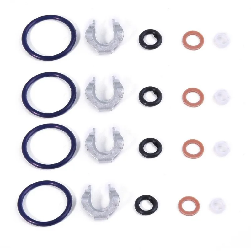 03C198149 4Pcs Injector Seal Kit for VW Audi 1.4L TSI TFSI EA111 Fuel Injector O-Ring Gasket Replacement Set