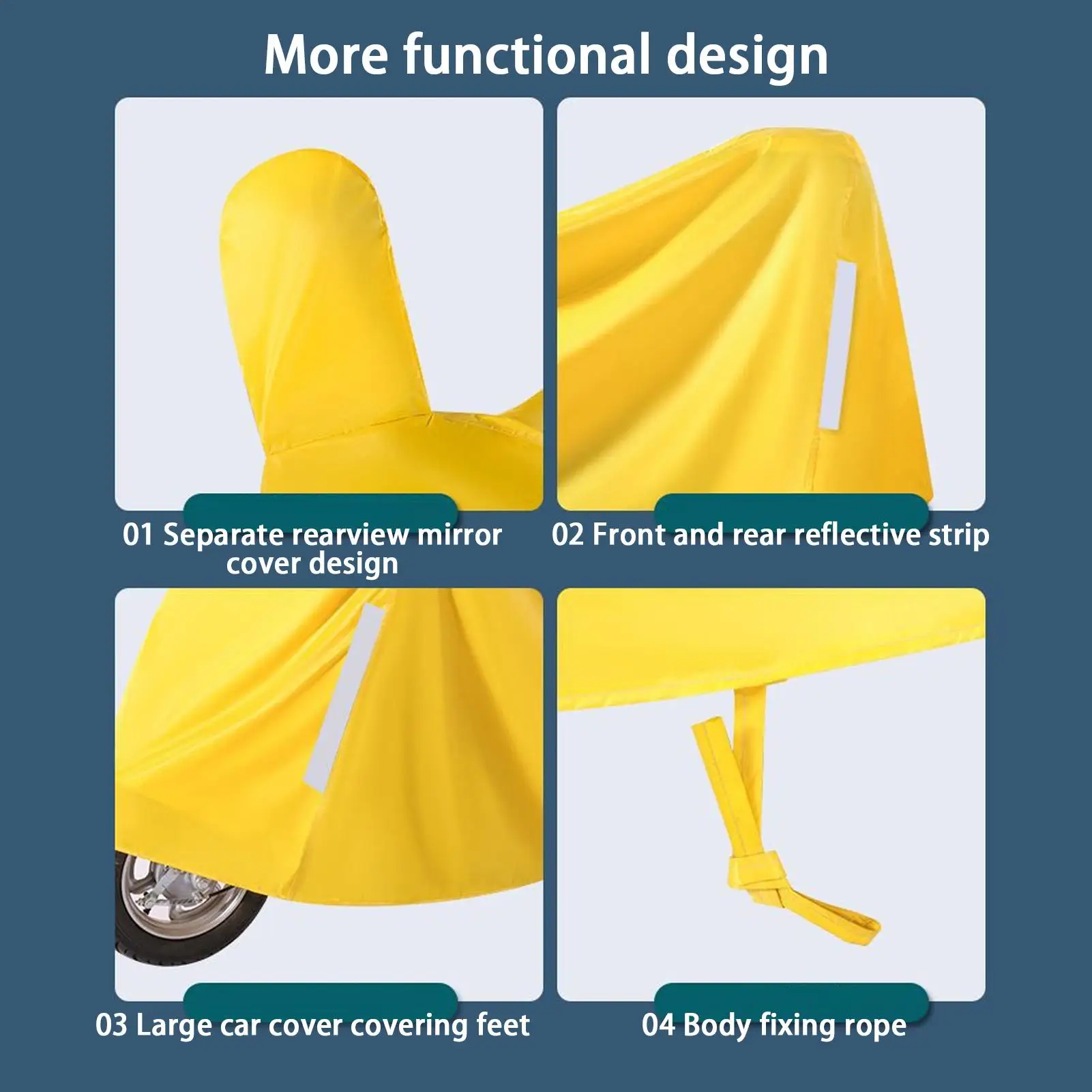 

Waterproof Motorcycle Cover Heavy Duty Dustproof Protective Outdoor Scooter Rain Cover For Scooter Electric Vehicle Winter