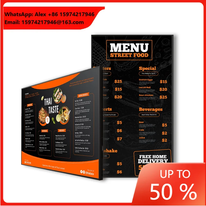 VETO 43 55 Inch Slim Bezel Digital Signage 4K Advertising Player Ultra Thin Commercial Screen For Chain Store Supermarket