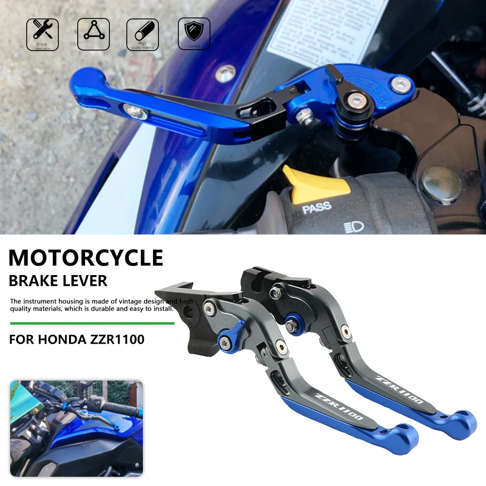 

For Kawasaki ZZR1100 1990 1991 1992 Folding Brake Clutch Levers Motorcycle Accessories CNC Aluminum Collapsible Handle Lever Set