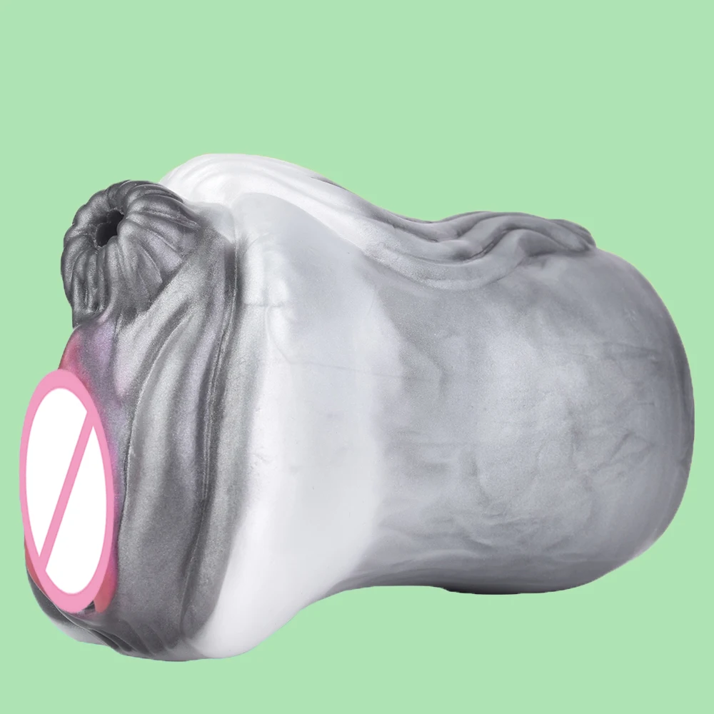 GEEBA Ship from U.S. Warehouse Dual Channel Male Masturbator Silicone Pocket Pussy Stroker Realistic Vagina Adult Sex Toys