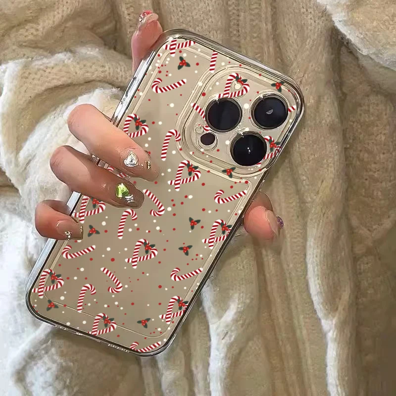 Winter Christmas Graphic Print Clear Phone Case For Xiaomi 13 12 11 Lite 5G Mi 14 14T 13T 12T Pro Shockproof Soft Bumper Cover