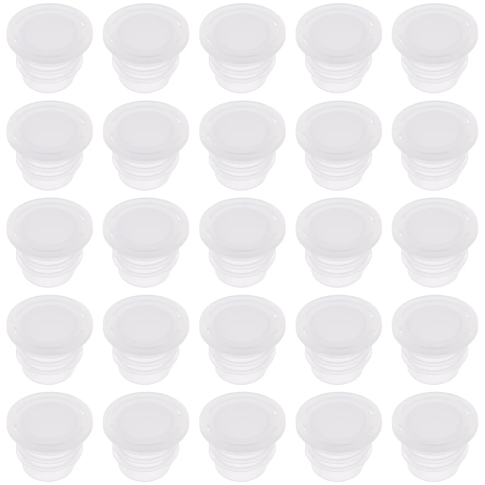 100pcs Clear Plastic Salt Stopper Replacement Plugs – Easy Install for Salt & Pepper Shakers, Bottles, Planters