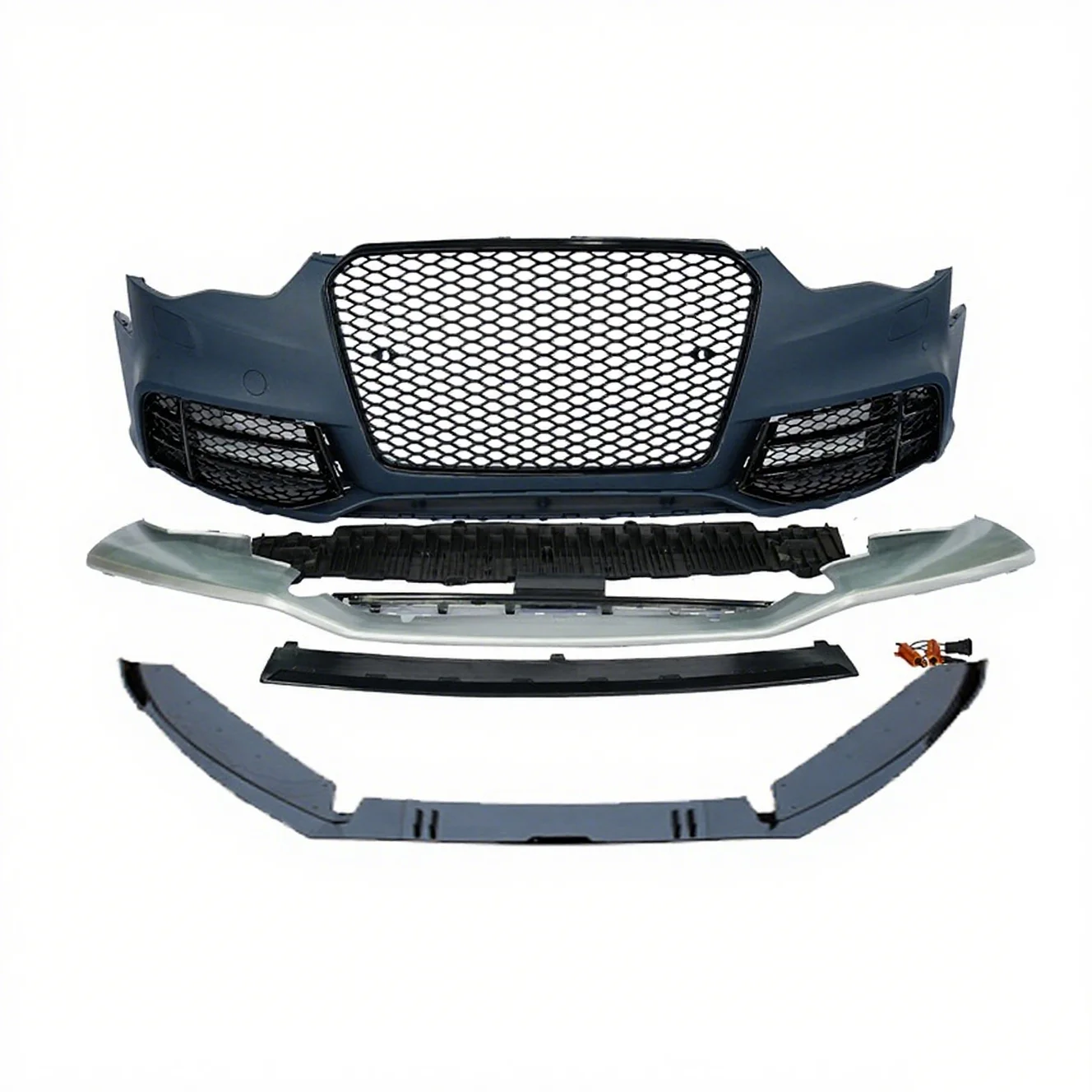 PopularCar A5 S5 B8.5 Front Bumper with Grill for Audi A5 S5 B8.5 Bodykit Facelift RS5 Style Bumper Front Lip 2012 2013 2014 201