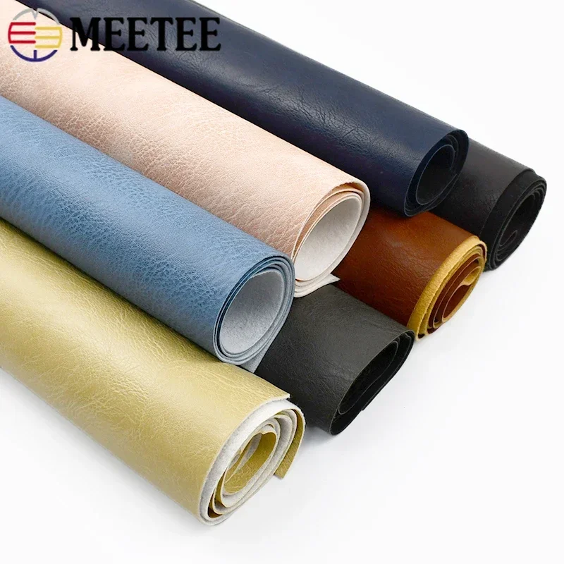 100X137cm Meetee 0.7mm Thick Faux Leather Fabric PVC Cloth for Notebook Luggage DIY HomeTextile Furniture Decorative Material