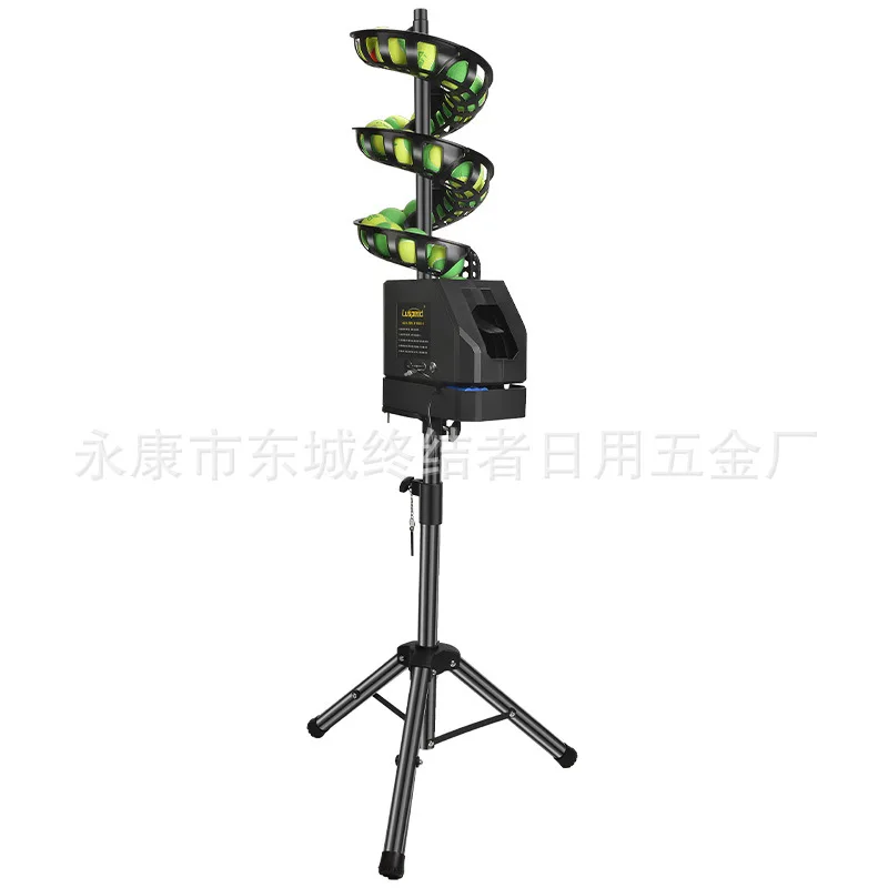 Tennis single practice serve machine with catch net practitioner, portable auxiliary self-service throwing machine