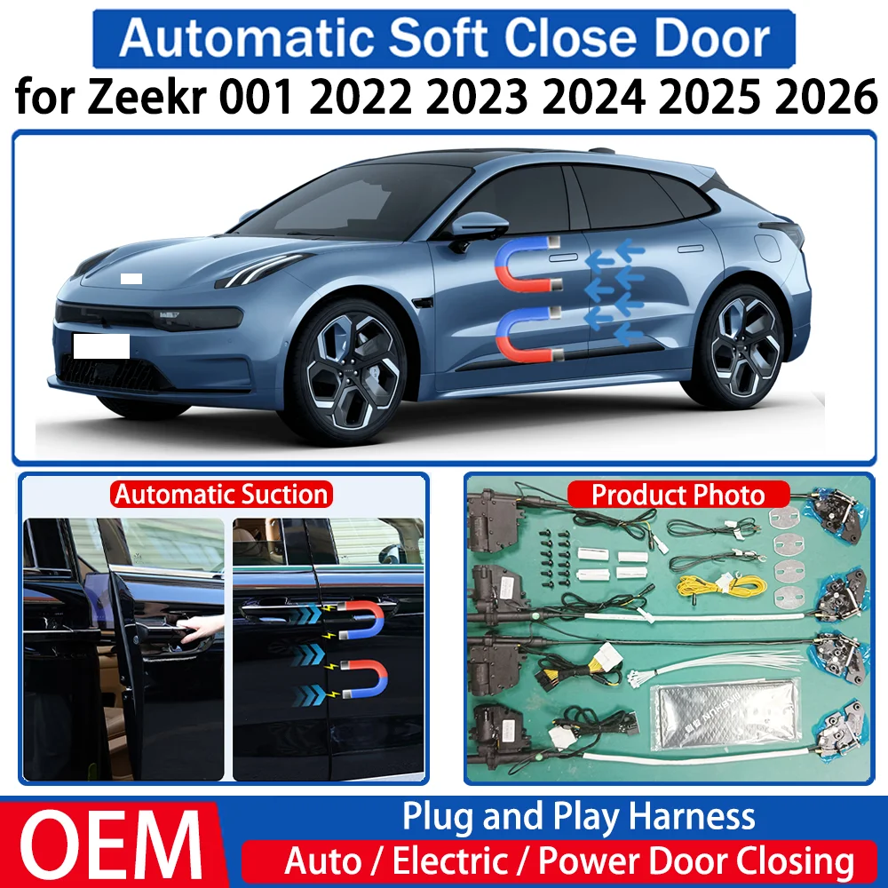 

for Zeekr 001 2022 2023 2024 2025 2026 Car Automatic Soft Close Door Electric Suction Kit Auto Power Closing System Plug＆play