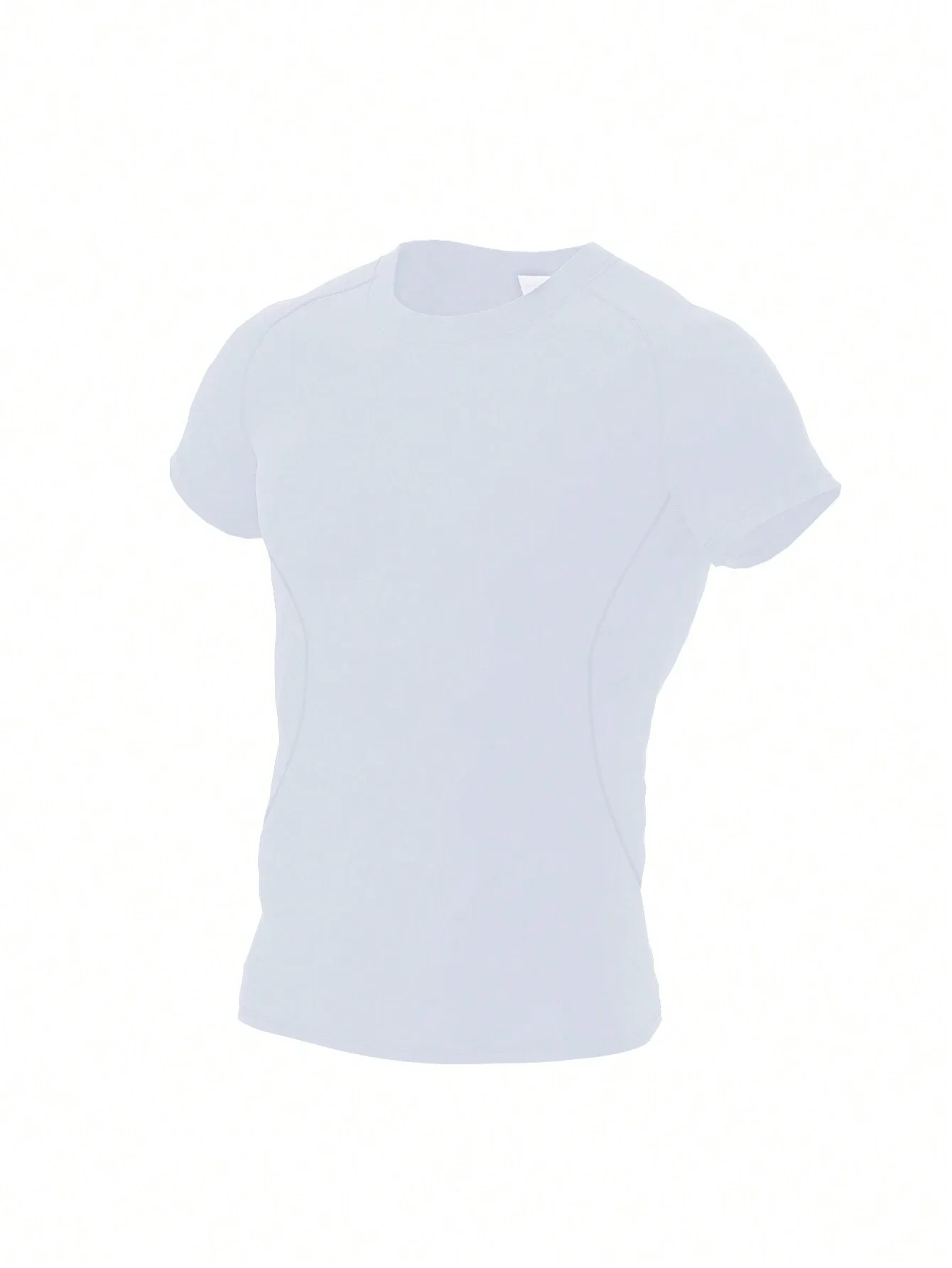 Men's Fitted Short Sleeve T-Shirt For Running Gym Fitness Athletic Sports White Summer