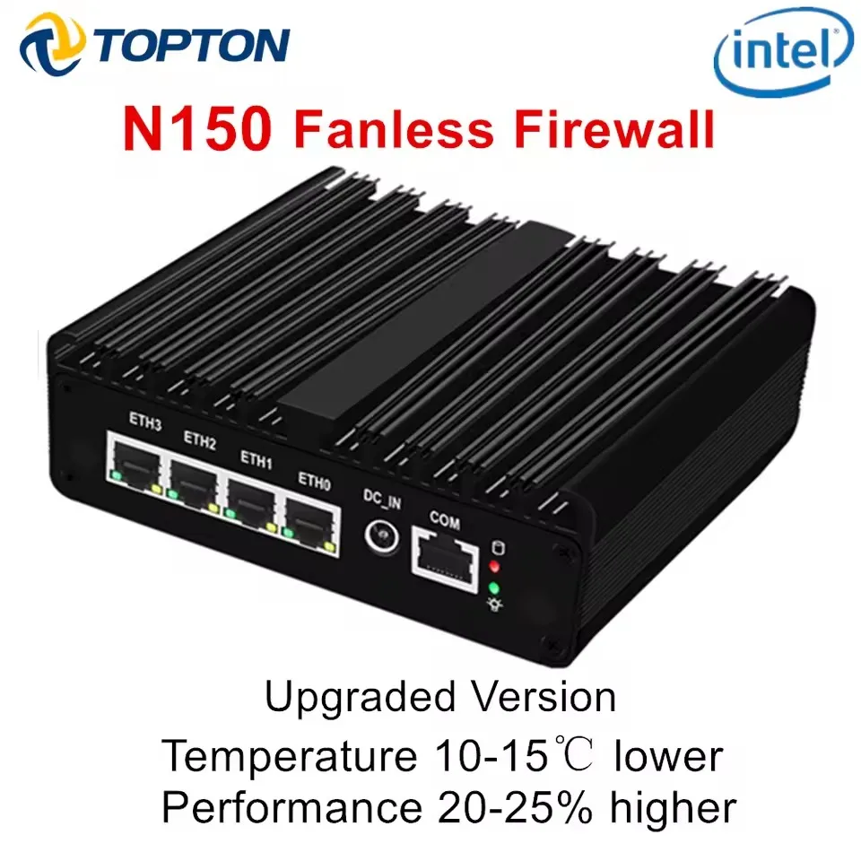 New 4 LAN i226-V 2.5G Intel N150 N100 Mini PC Firewall Router Celeron N5105 N6210 NVMe Fanless Mini Computer Proxmox pfSense Box