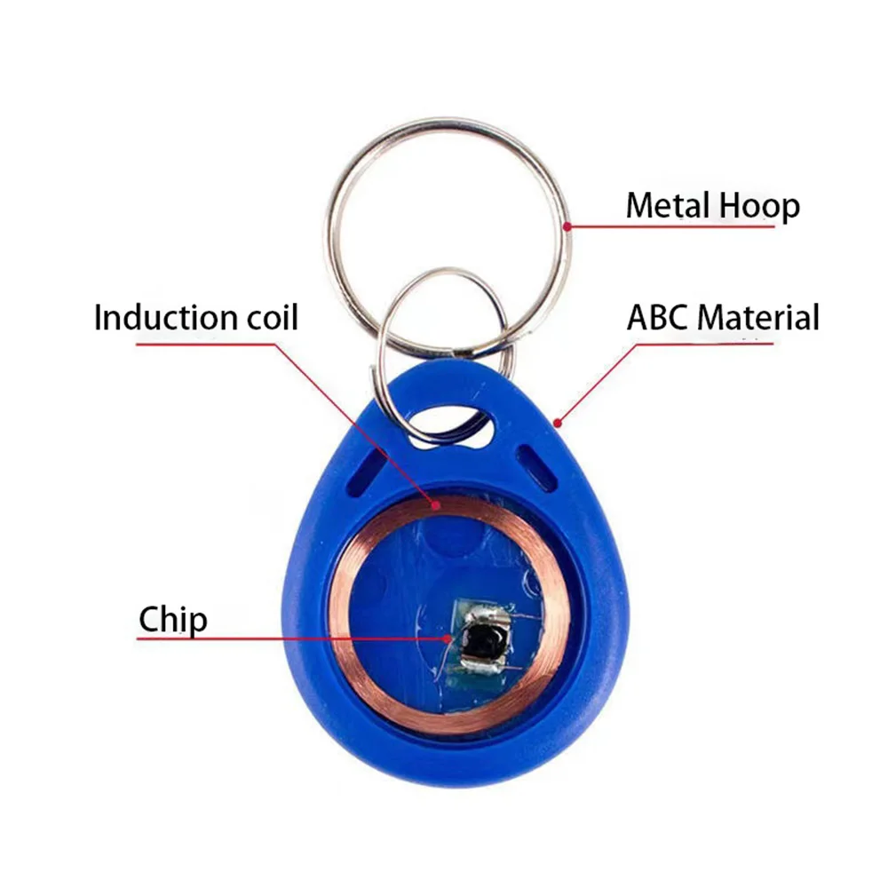 5/10pcs Rfid Em4305 Smart Chip Token Id125khz Keychain T5577 Tag Copy Can Be Repeatedly Erased Badge Ring Duplicator Clone Write