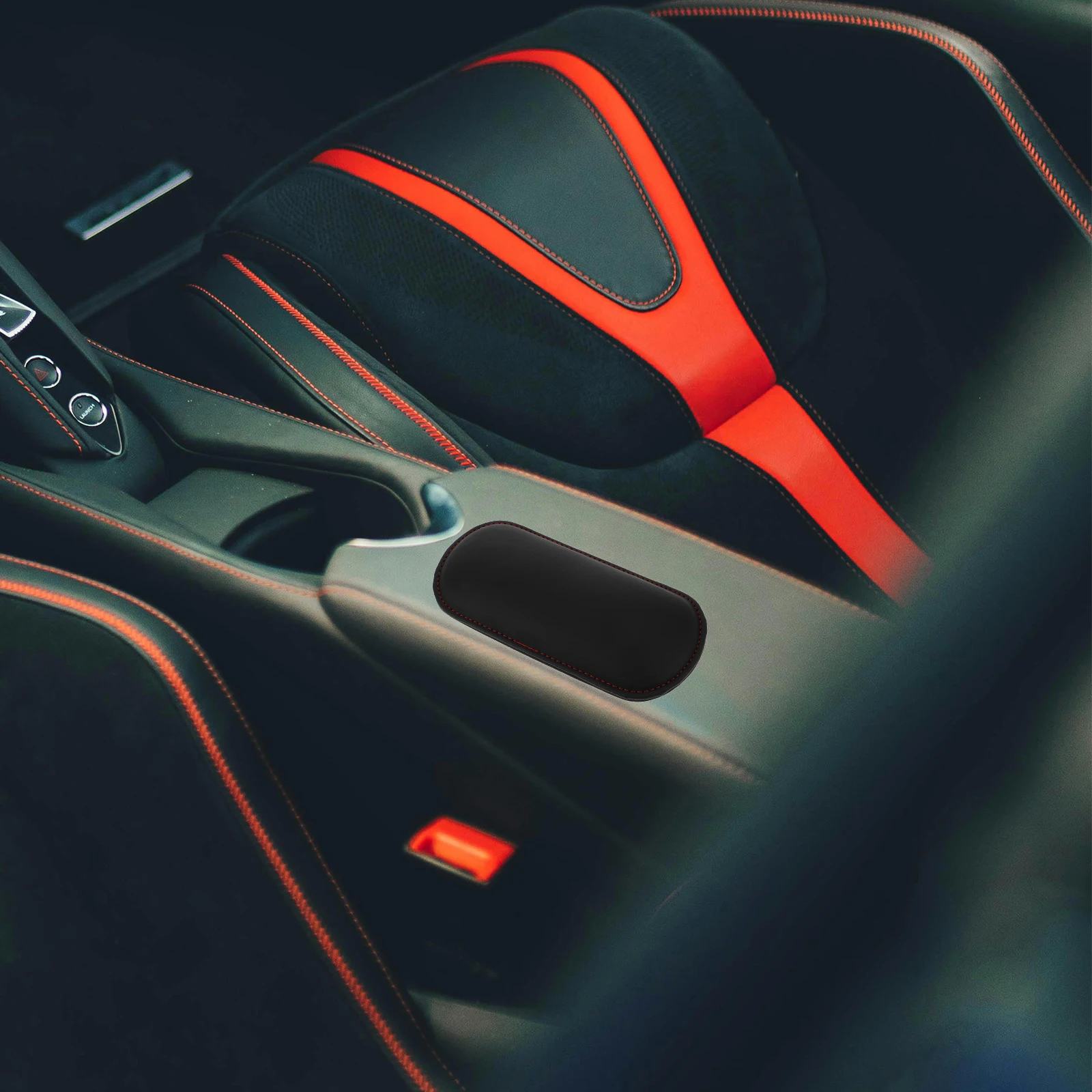 

Heightening Leg Guard Car Armrest Cushion Black Red Microfiber Knee Elbow Support Booster Pads Anti Fatigue Driving Comfort Car