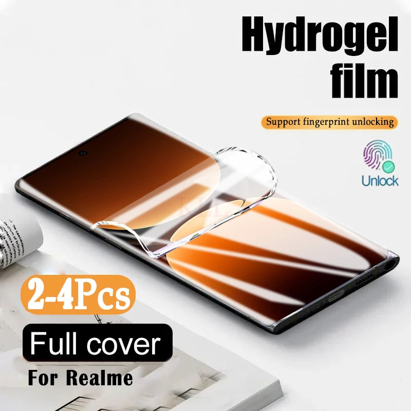 2-4pcs Full Cover Flexible Silicone Hydrogel Film For Realme GT7 6T GT3 GT5 Pro Screen Protector for Realme GT Neo 6 5 SE SFilm