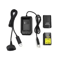 4800mAh Gamepad Rechargeable Battery for Xbox 360 Wireless Game Controller Gamepads with Charging Cable
