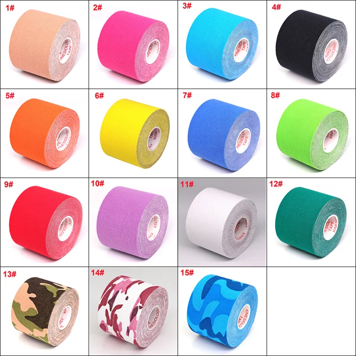 Kinesiologie-Tape, elastische Bänder für Sport, Muskelbandage, Baumwolle, selbstklebend, Strain Injury Support, Aufkleber zur Linderung von Knieschmerzen – Detail 4