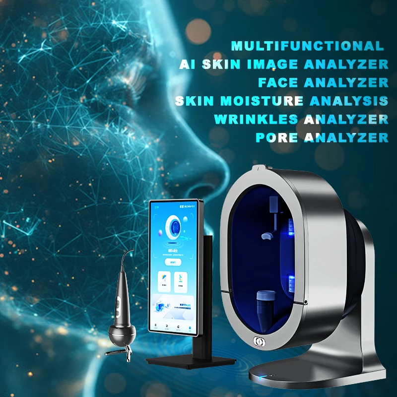 

AI Intelligent Multifunctional Skin Diagnostic Instrument 3D High Definition Image Analyzer Wrinkle Pore scanner Facial Detector