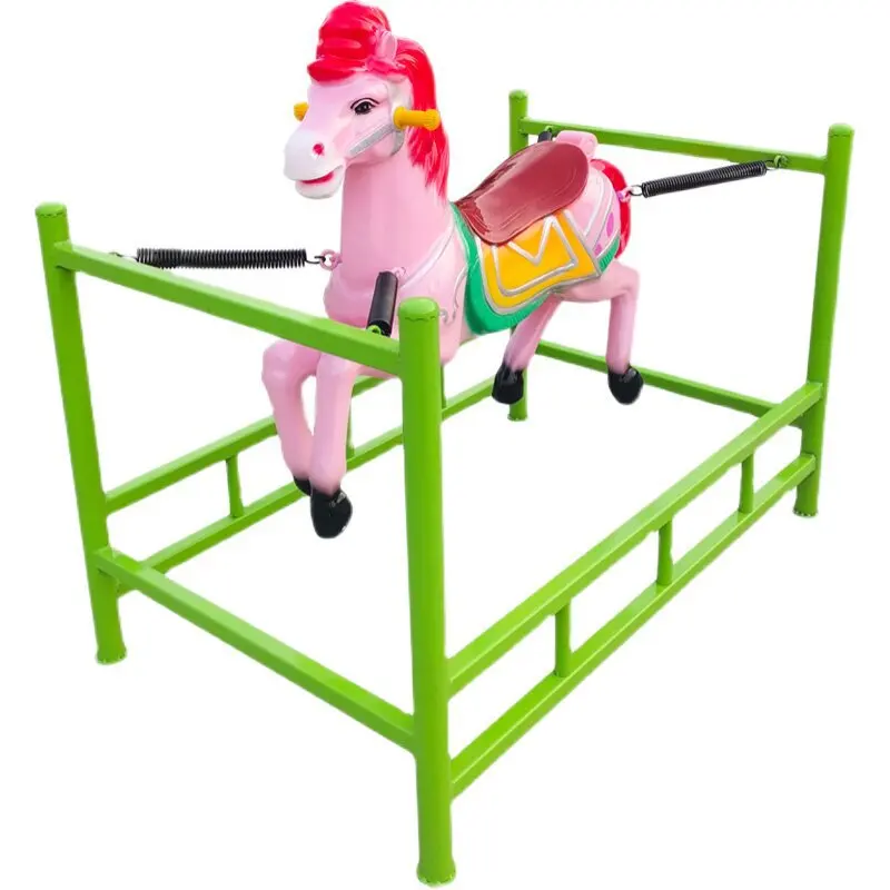 Outdoor spring rocking horse amusement equipment
