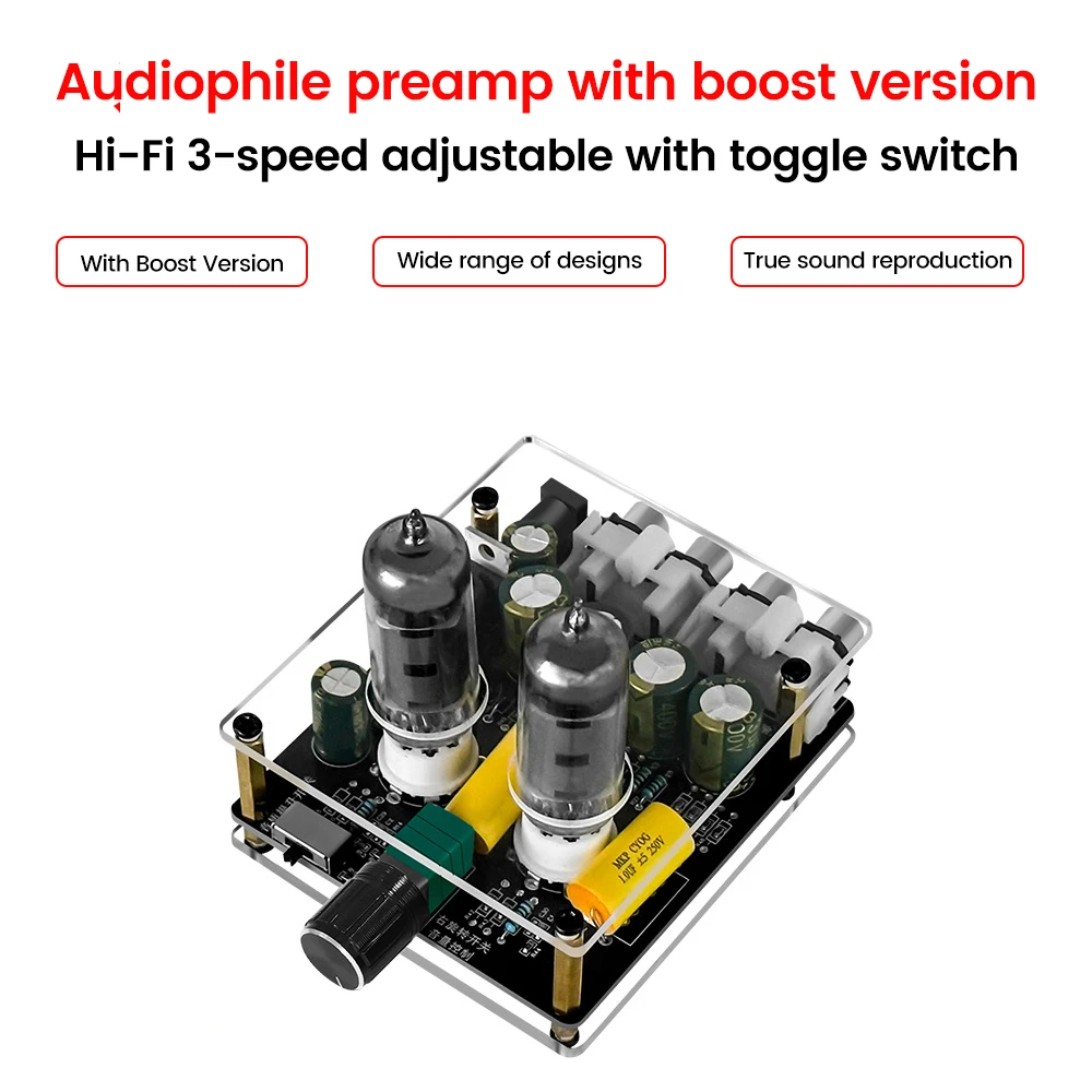 

Upgraded 6K4 Tube Preamplifier Amplifiers HiFi Tube Preamp Bile Buffer Auido Amp Speaker Sound Amplifier Home Theater DIY