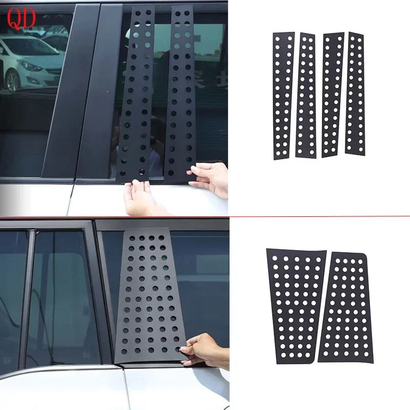 For Toyota Land Cruiser Prado 250 LC250 2024+ Aluminum Alloy Car Mid-Column Rear Window Honeycomb Board Sticker Car Accessories