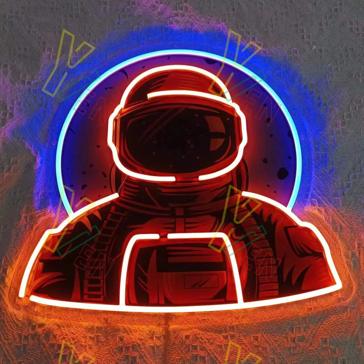 USB Astronaut Logo Spaceman Neon Sign, UV Neon Sign, Wedding Neon Sign, Custom Neon Sign, 5v Neon Sign, USB Neon Sign