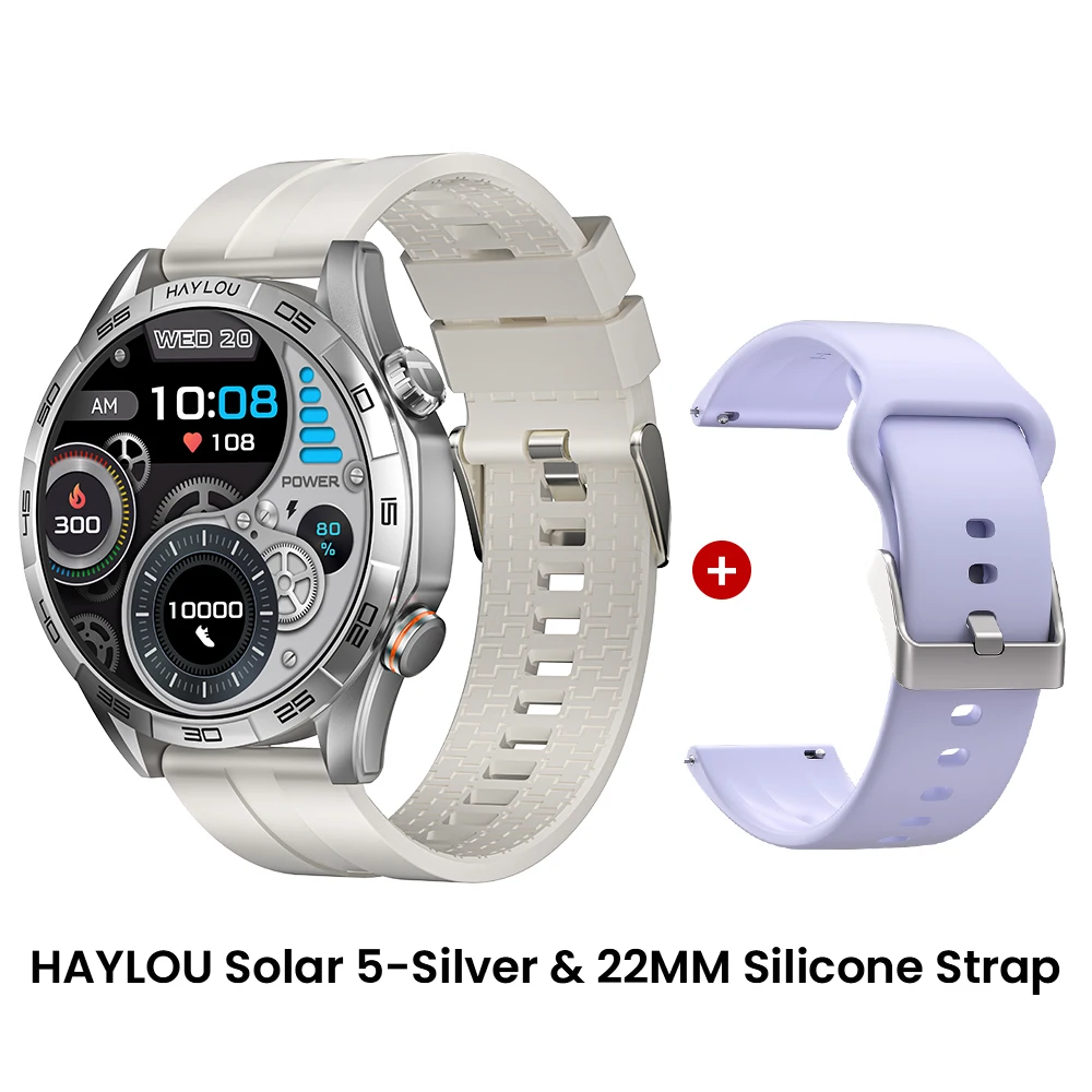 HAYLOU Solar 5 Voice Calling Smartwatch 1.58'' AMOLED Display 60Hz Smart Watch 24H Health Monitoring Sports Smartwatch for Men