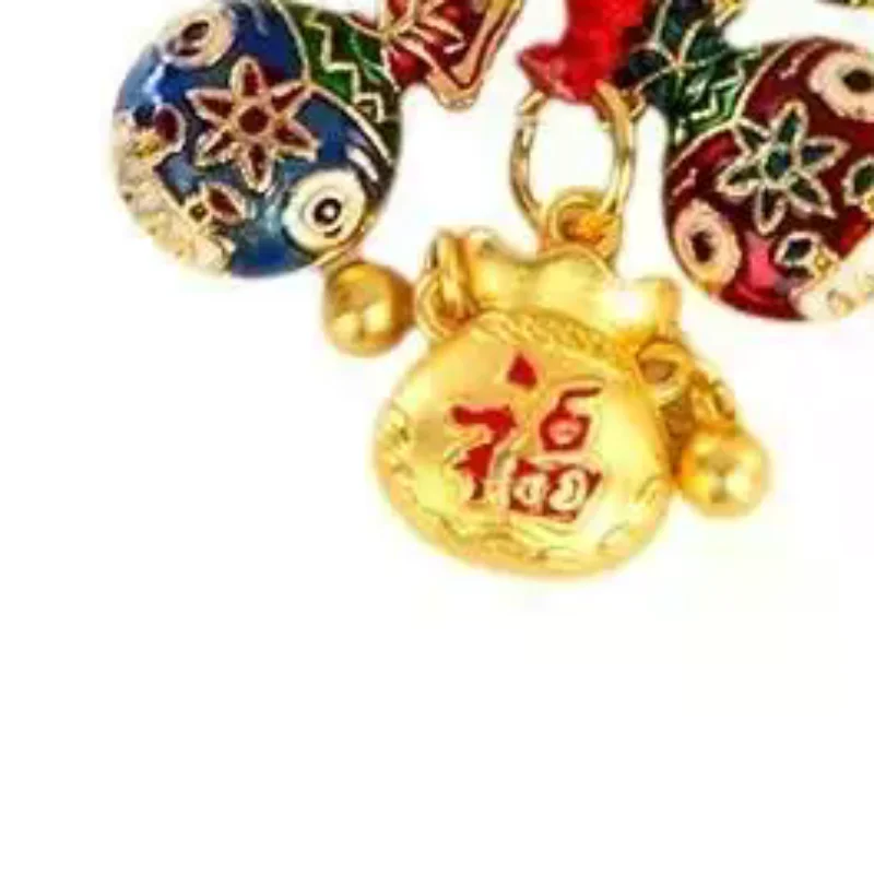 Porte-clés dieu de la Fortune, accessoires de sac, cadeaux de fête polyvalents, pendentif suspendu, décorations de Style chinois