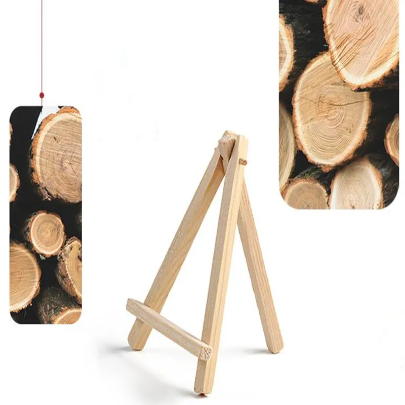 Mini Easel Canvas Drawing Set para Artistas, DIY Painting Craft, Small Table Easel Gift, Desktop Display Stand, 2pcs