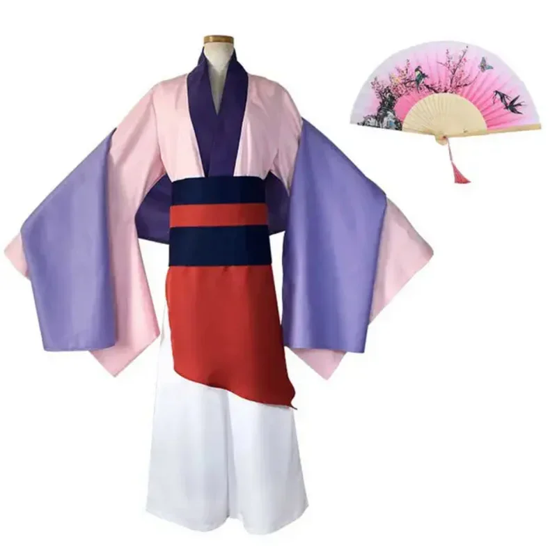 2025 New Unisex Men Women Chinese Tranditional Hua Cosplay Mulan Long Dress Halloween Costume abc