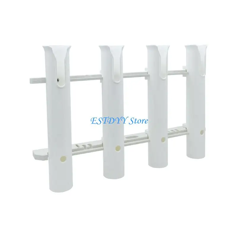 

G6DE Heavy Type Nylons Fishing Poles Rack 4 Position Fishing Poles Holder With Screws Nut For Marine Outdoor Use