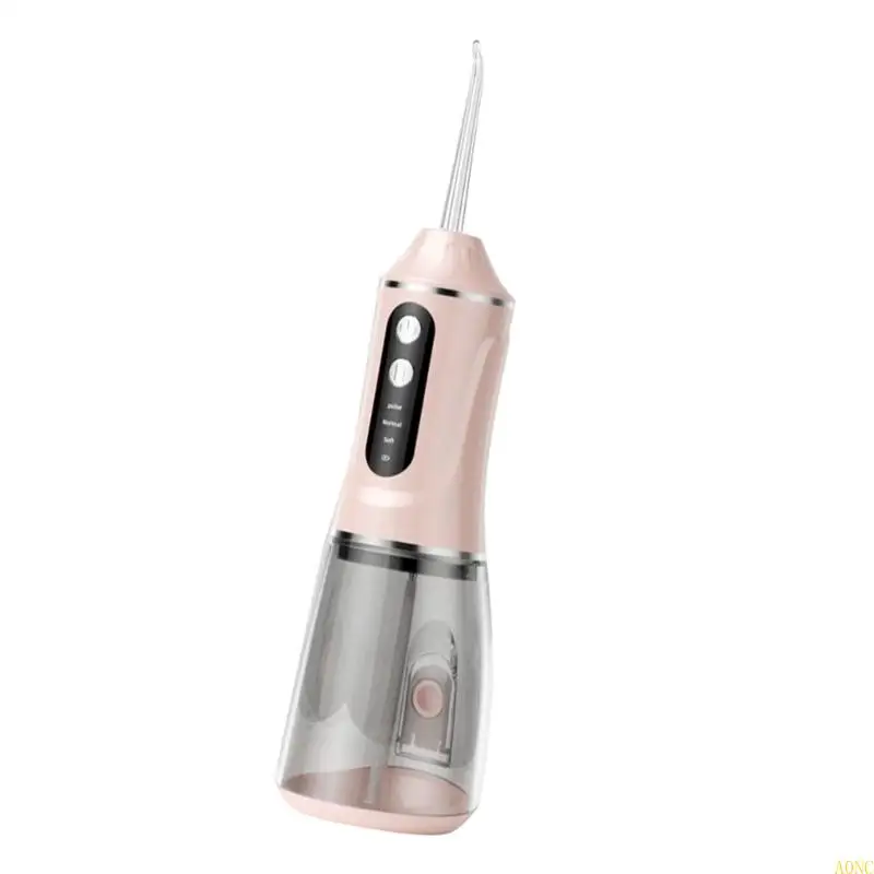 جهاز ري الأسنان الكهربائي المحمول A0NC مع 4 فوهات 380 مل صهريج قابل للفصل 3 طرق نوع إنشاء قابل لإعادة الشحن #4
