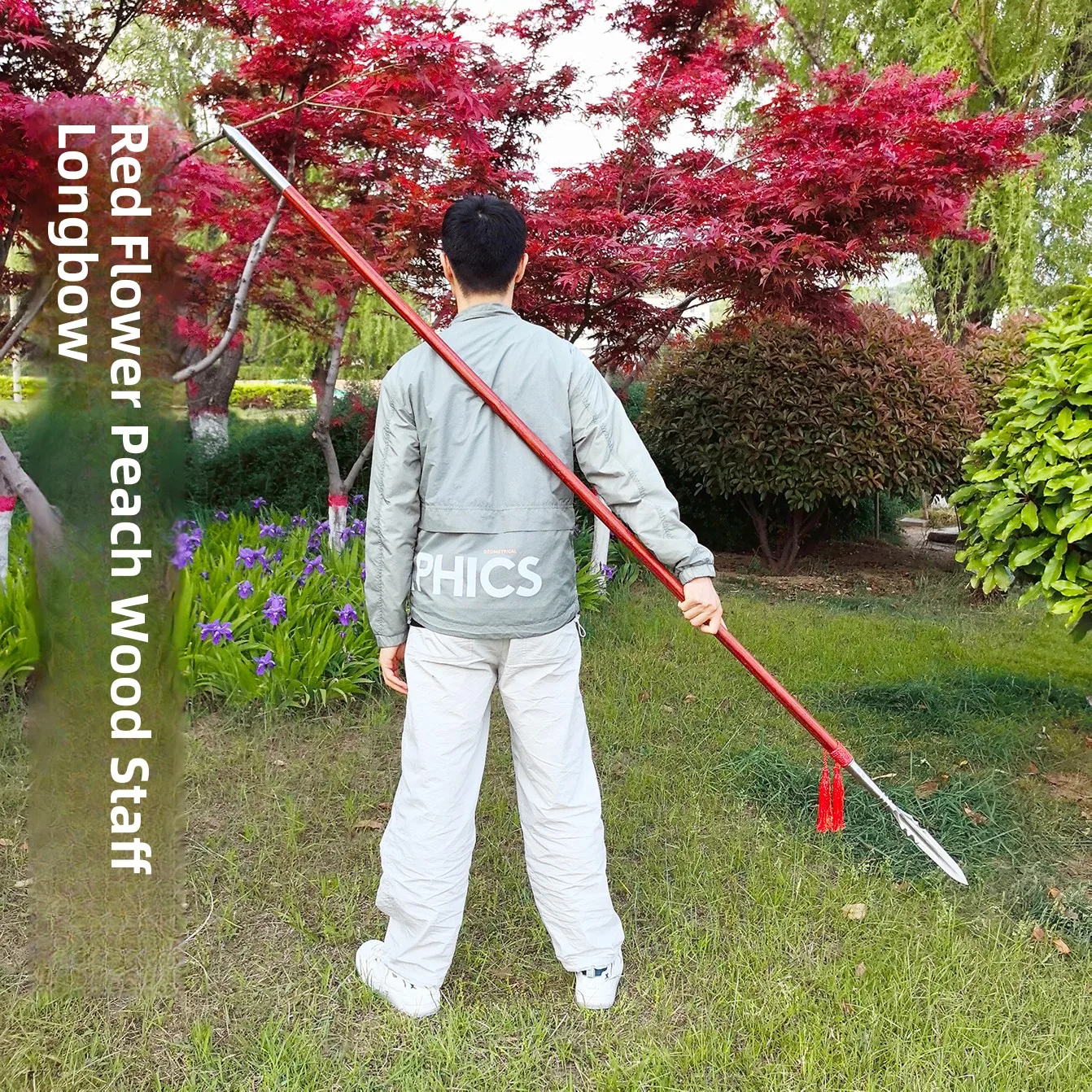 Pistola de Artes Marciales Red Plume King Dragon sin Afilar, Arma de Tai Chi Qi Yuan, Pistola de Seis Armonías para Deporte, Fitness y Aficionados