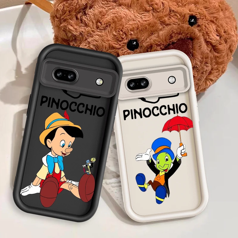 Pinocchio Adventure Cute For Google Pixel 9 8A 8 7 7A Pro XL 5G Eye Ladder Phone Case Soft TPU Shockproof Cover Cover